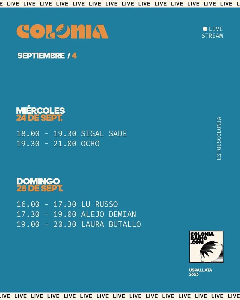 Colonia Radio livestream — 24 sep 2025