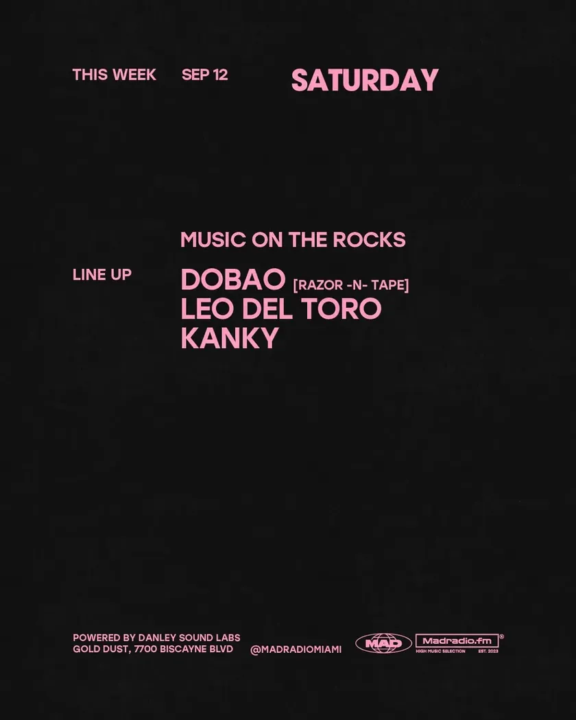 Mad Radio Miami: Music on the Rocks — 12 sep 2026